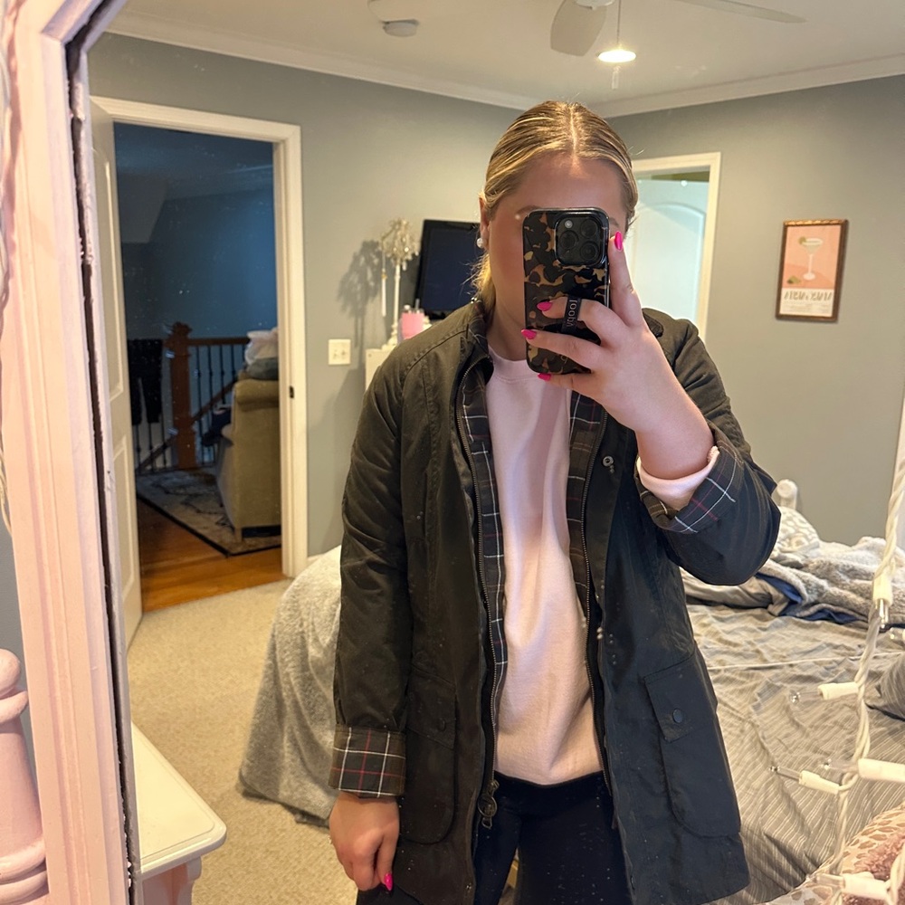 Barbour Women’s Olive Jacket Size 12 - Picture 3 of 5